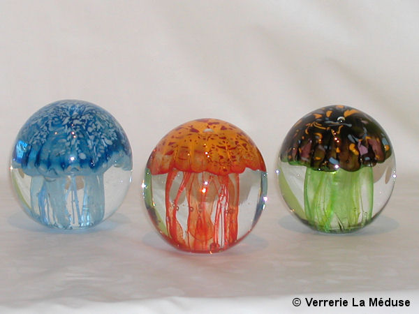 Les méduses en verre de Verrerie La Méduse