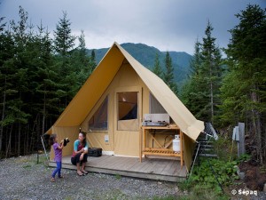 Prêt-à-camper, parc national de la Gaspésie