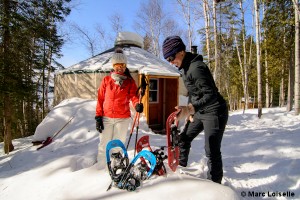 snowshoeing Saguenay fjord