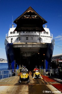 Snowmobile ferry