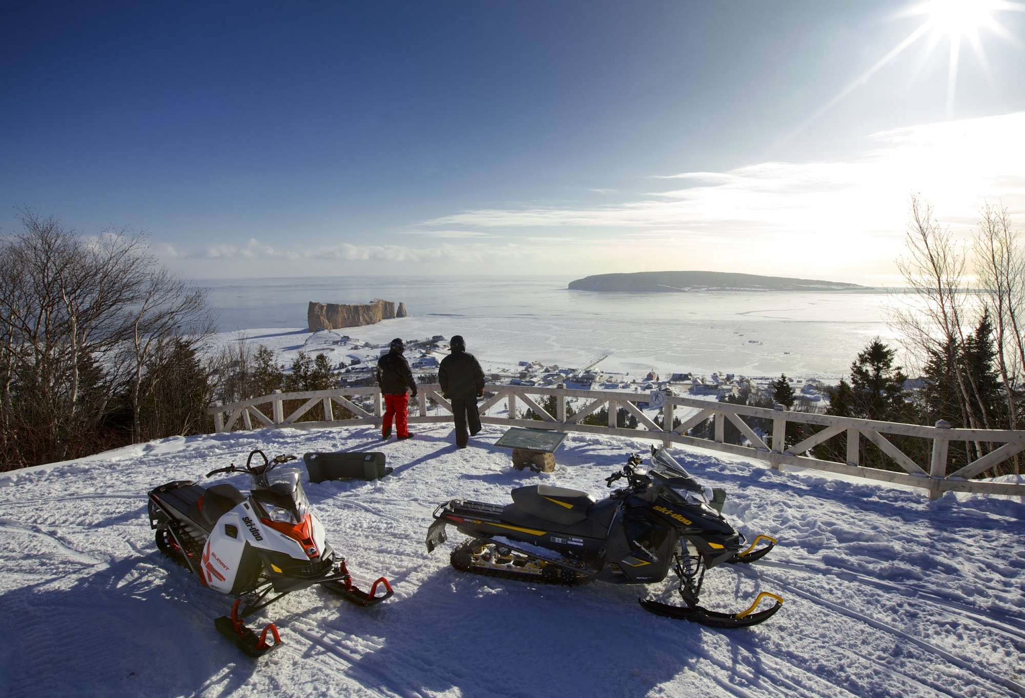 Snowmobiling in Gaspésie The Gaspé Peninsula Tour road trip Québec maritime