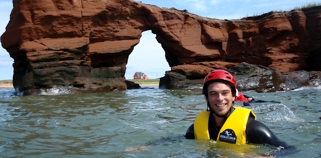 Caving activity with La Salicorne