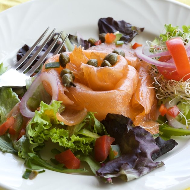 Plate of smoked fish