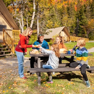 Family in Forillon National Park