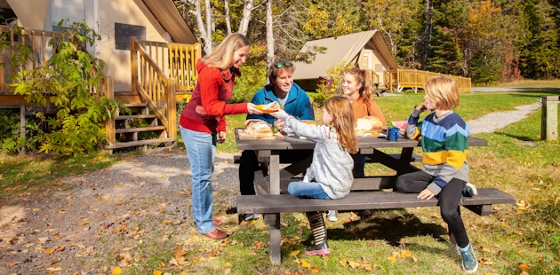 Family in Forillon National Park