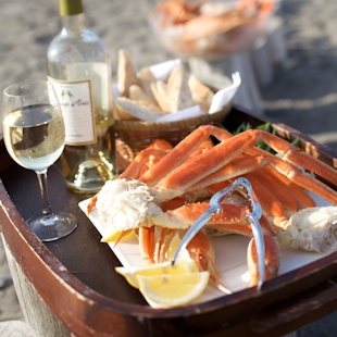 Plate of snow crab