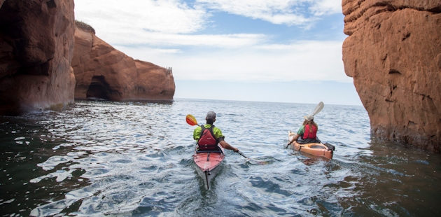 Sea kayaking in the Îles de la Madeleine