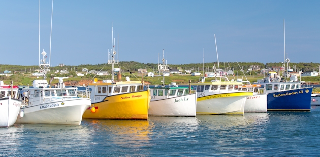 Fishing harbour in the Îles de la Madeleine