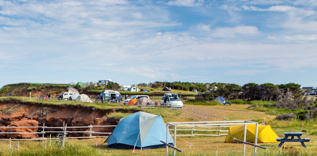 Camping in the Îles de la Madeleine