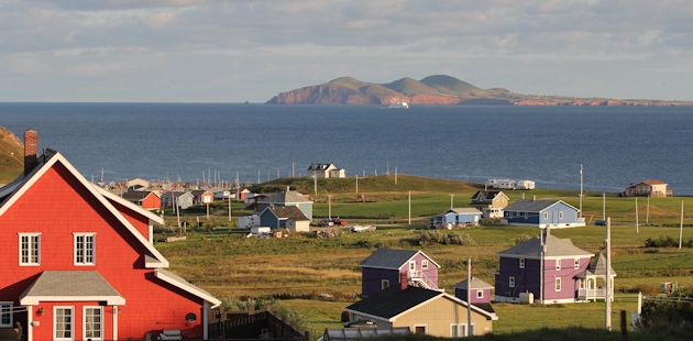 Colourful houses on the Islands