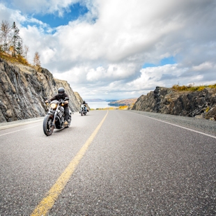 Motorcyclists in the Témiscouata sector, in Bas-Saint-Laurent