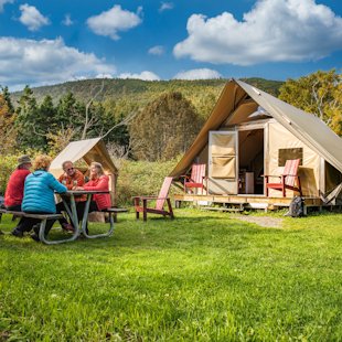 Glamping in Forillon National Park in Gaspésie