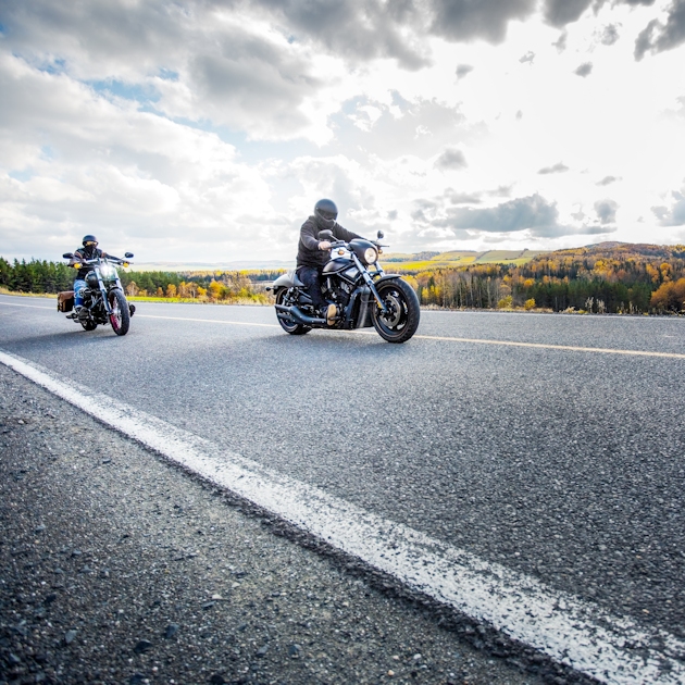 Motorcyclists in the Témiscouata area in Bas-Saint-Laurent