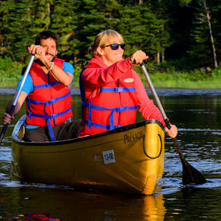 Canoeing on Lake Témiscouata