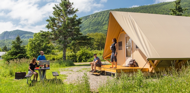 oTENTik tent in Forillon National Park, Gaspésie