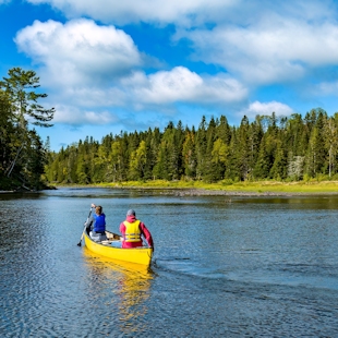 Canoeing on Lake Témiscouata