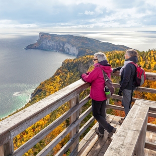 Two women in Forillon National Park