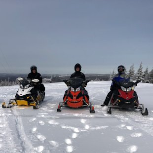 Winners of the snowmobile contest