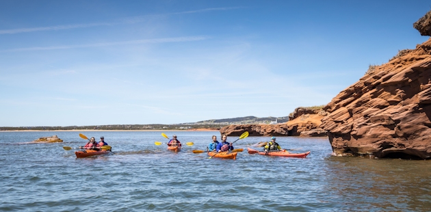 Sea kayaking in the Îles de la Madeleine