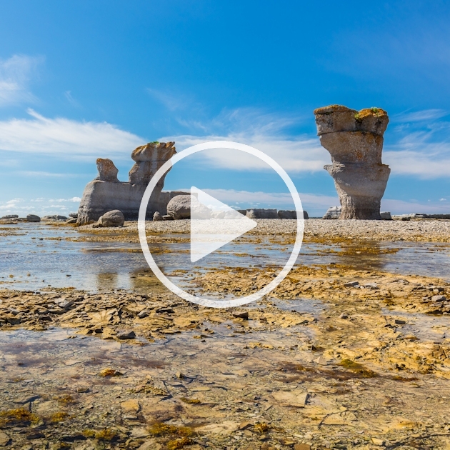 Monoliths in the Mingan Archipelago National Park Reserve in Côte-Nord