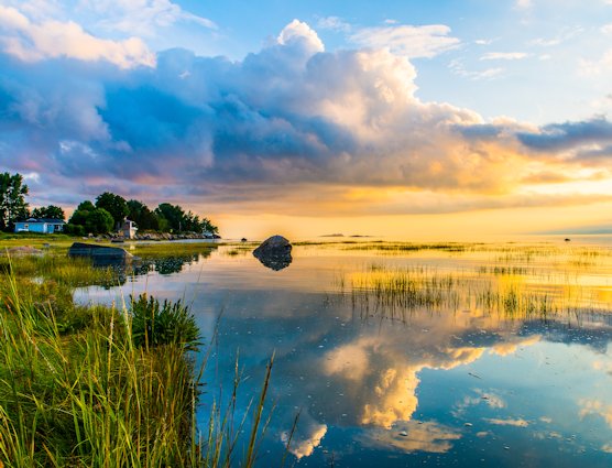 Coastal landscape in Notre-Dame-du-Portage in Bas-Saint-Laurent