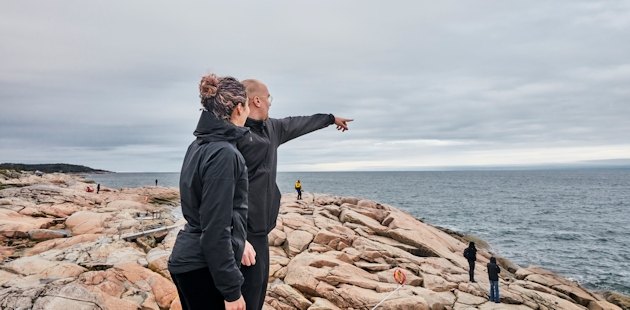 Couple at Cap-de-Bon-Désir Interpretation and Observation Center