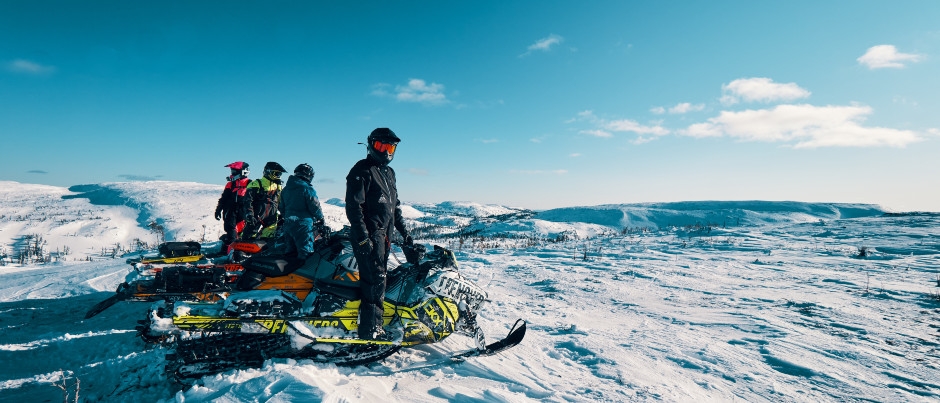 The Groulx Mountains - Photo Credit: Guillaume Lacombe/Tourisme Côte-Nord Guided Snowmobile Excursions in Eastern Québec