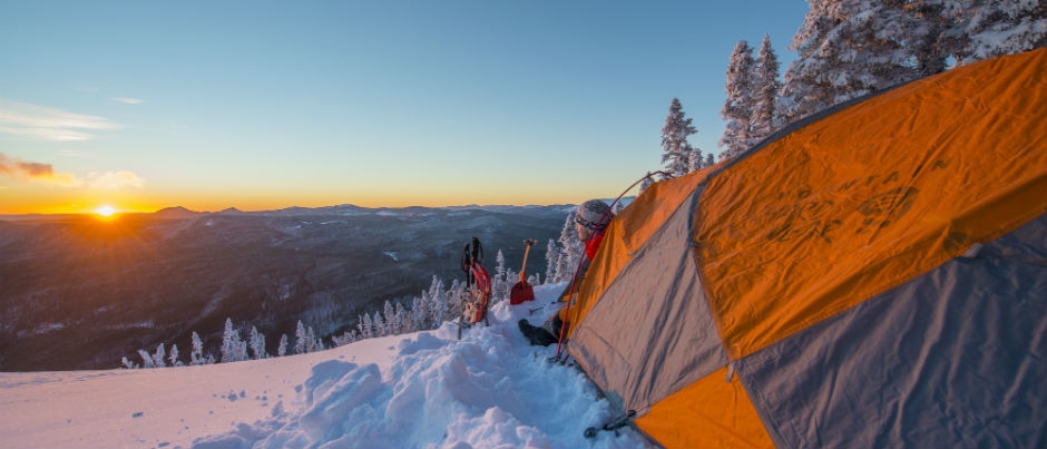 Winter camping in Parc national de la Gaspésie - Photo Credit: Steve Deschênes/Tourisme Gaspésie Unusual Accommodations: Experience Winter in Québec in a Different Way