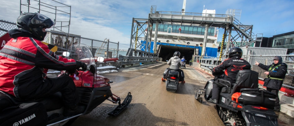 Experience the St. Lawrence Tour and Take the Ferry with Your Snowmobile!