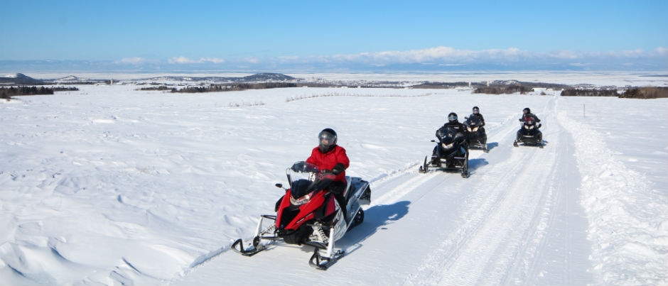 Le Québec maritime propose de nombreux circuits motoneige - Crédit photo : Eric Marchand 10 raisons de visiter les régions du Québec maritime à motoneige
