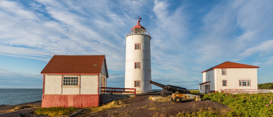 Les maisons du phare de l'Île Verte - Crédit photo : Mathieu Dupuis Quels hébergements insolites retrouve-t-on au Bas-Saint-Laurent?