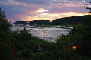 The view from the gardens of Auberge du Mange Grenouille - Photo Credit: Le Québec maritime A Fairy Garden and a Cabin in the Woods