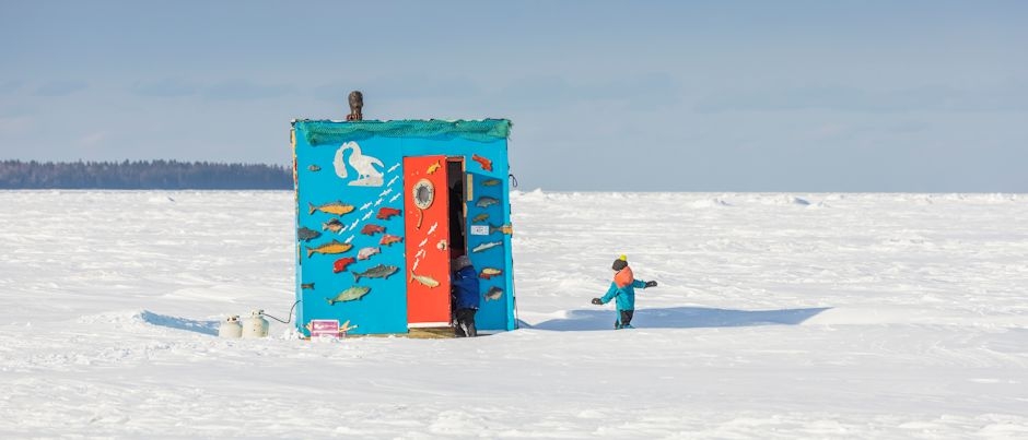 Pêche blanche à Rimouski, Bas-Saint-Laurent. - Crédit photo : Mathieu Dupuis Pêche blanche : plaisir et poisson frais garantis!