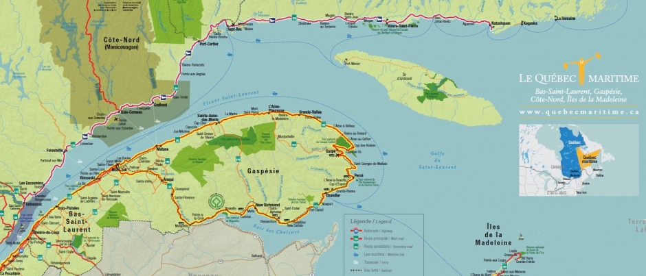 Consultez les conditions routières des régions du Québec maritime en tout temps