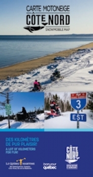 Côte-Nord snowmobile trail map