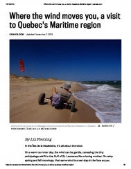 Where the wind moves you, a visit to Quebec's Maritime region