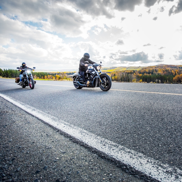 Motocyclistes dans le Témiscouata au Bas-Saint-Laurent