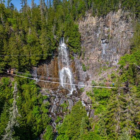 Via Ferrata de la Chute à Philomène en Gaspésie