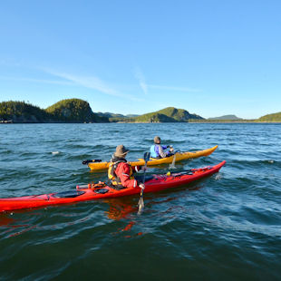 Kayakistes au parc national du Bic