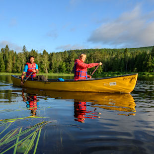 Canot sur le lac Témiscouata